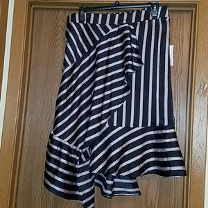 A new day asymetrical striped skirt